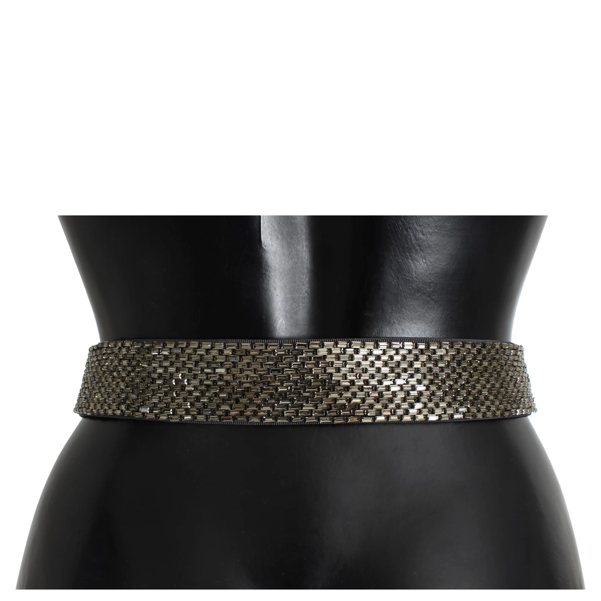Crystal Buckle Sequined Waist Belt
