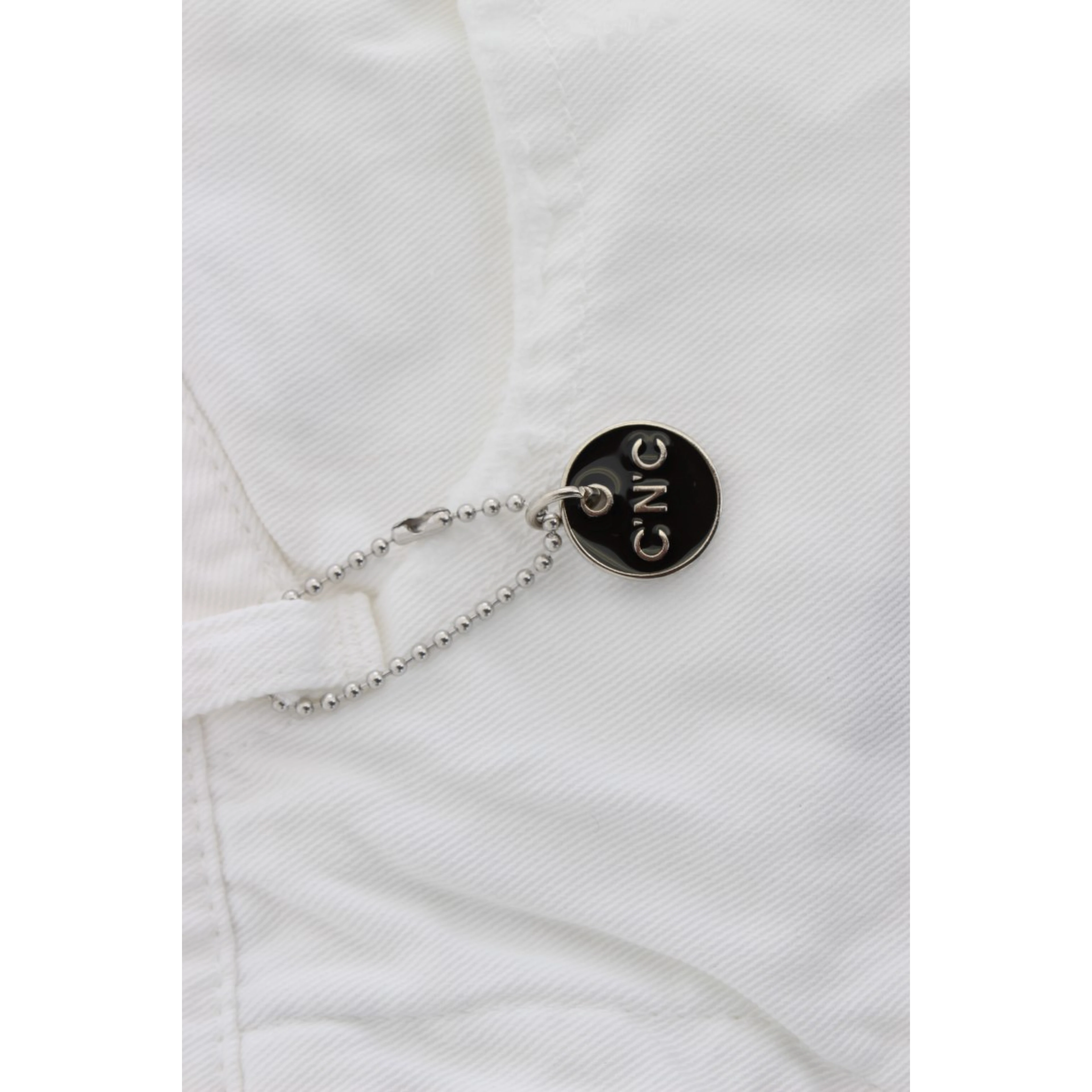 White Cotton Slim Fit Denim Bootcut Jeans