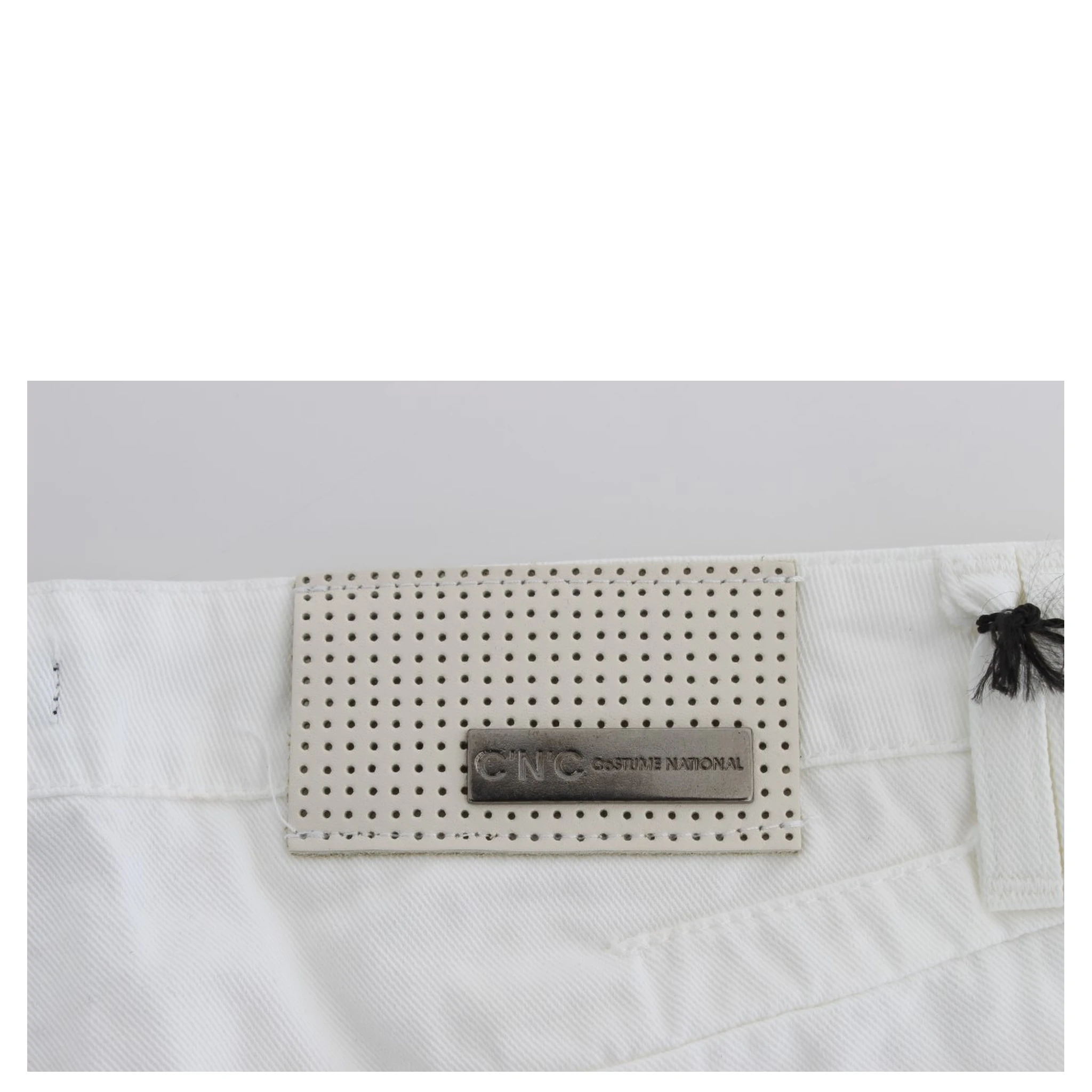 White Cotton Slim Fit Denim Bootcut Jeans