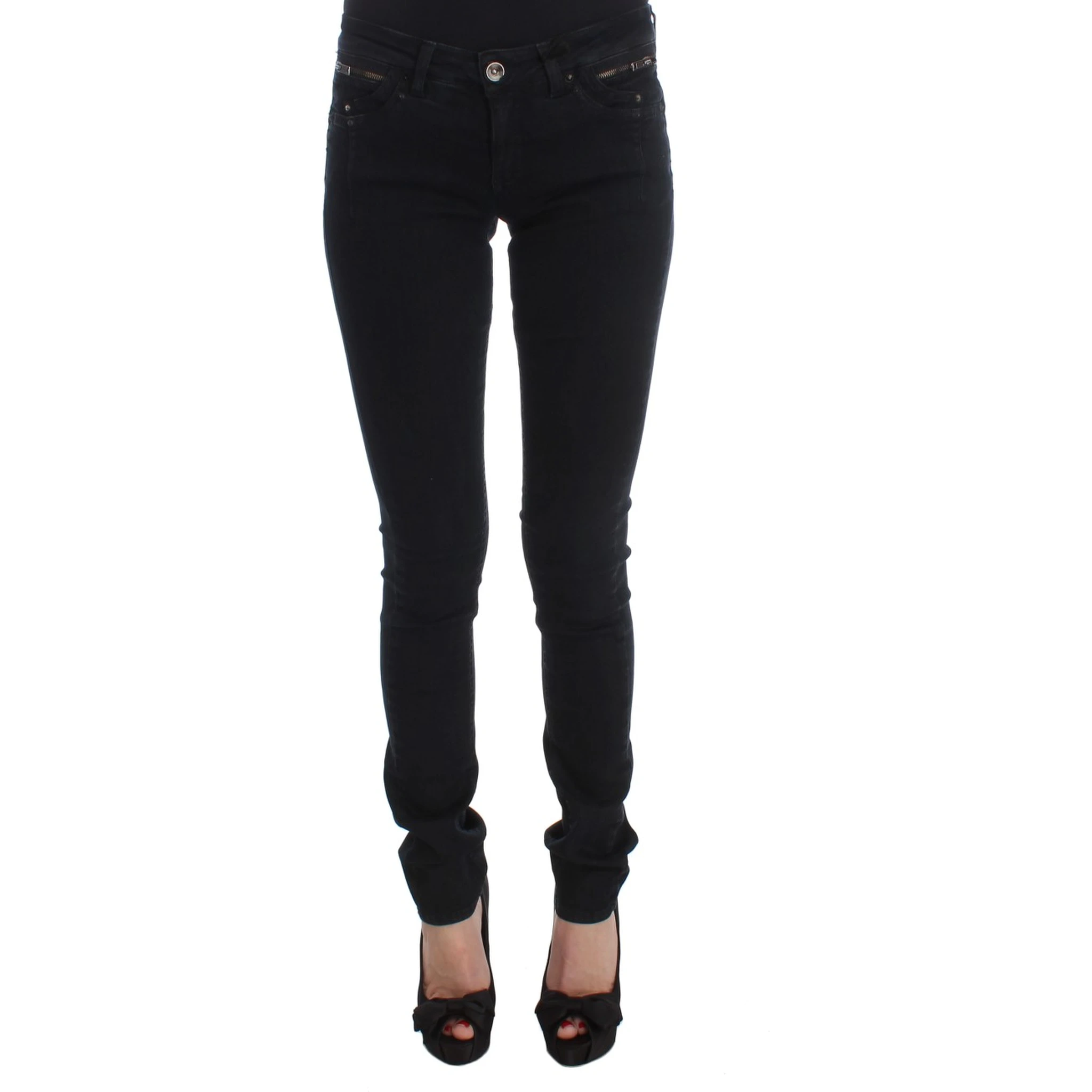 Black Cotton Slim Fit Denim Jeans