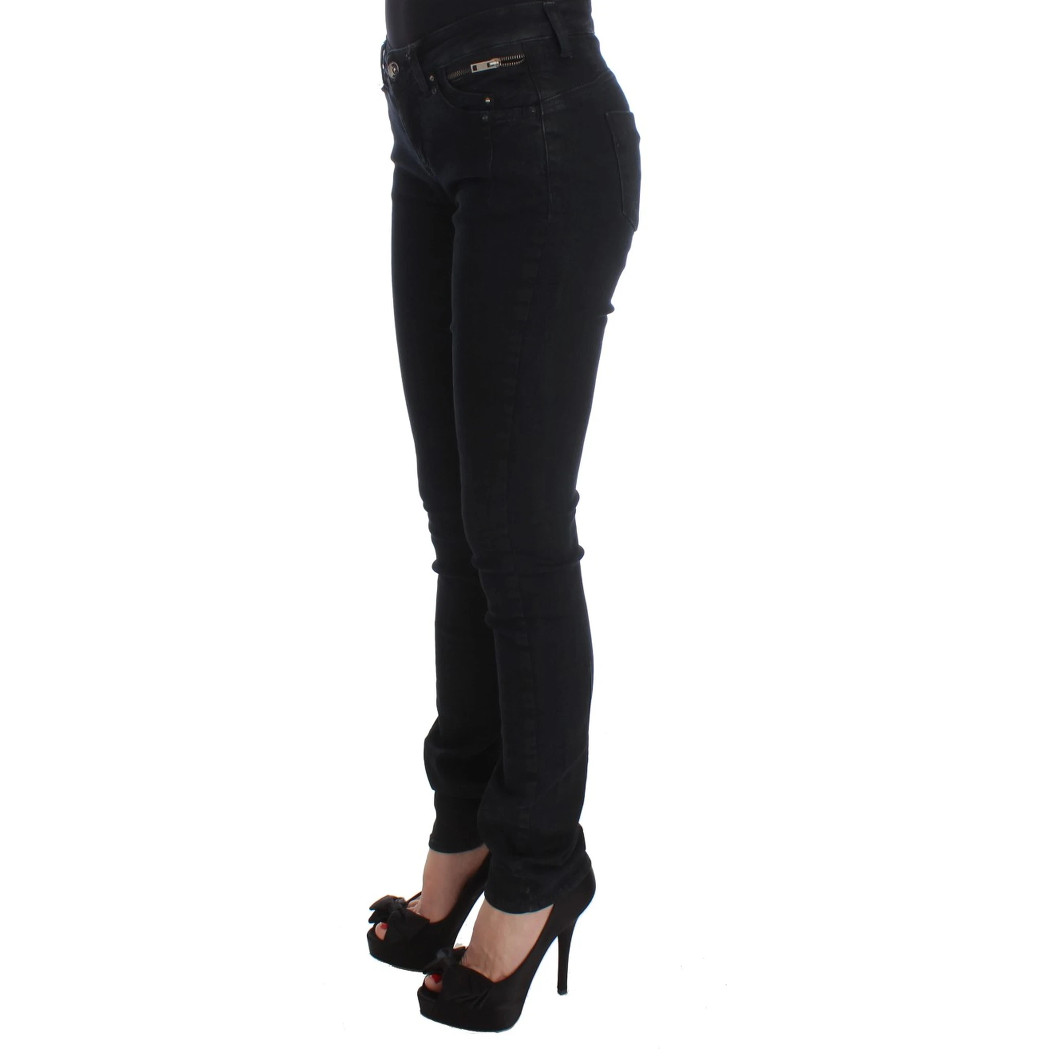 Black Cotton Slim Fit Denim Jeans