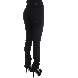 Black Cotton Slim Fit Denim Jeans