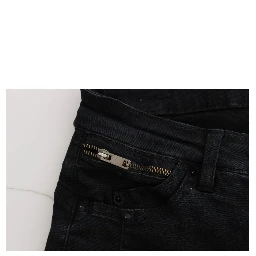 Black Cotton Slim Fit Denim Jeans
