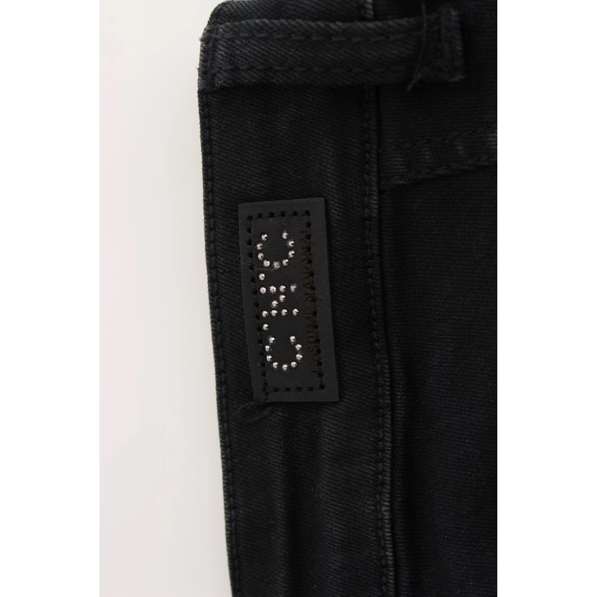 Black Cotton Slim Fit Denim Jeans