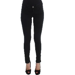 Black Cotton Slim Fit Denim Jeans