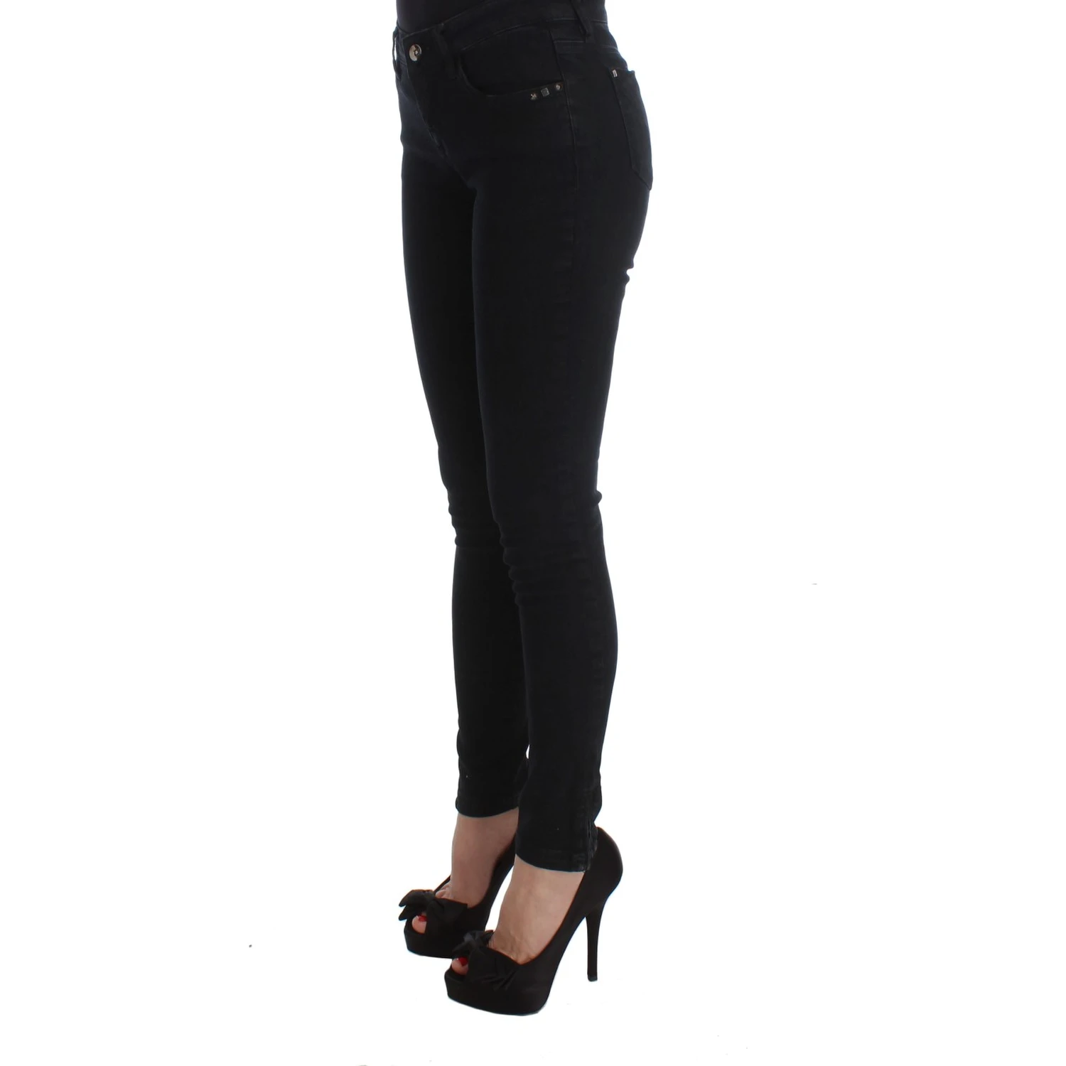 Black Cotton Slim Fit Denim Jeans
