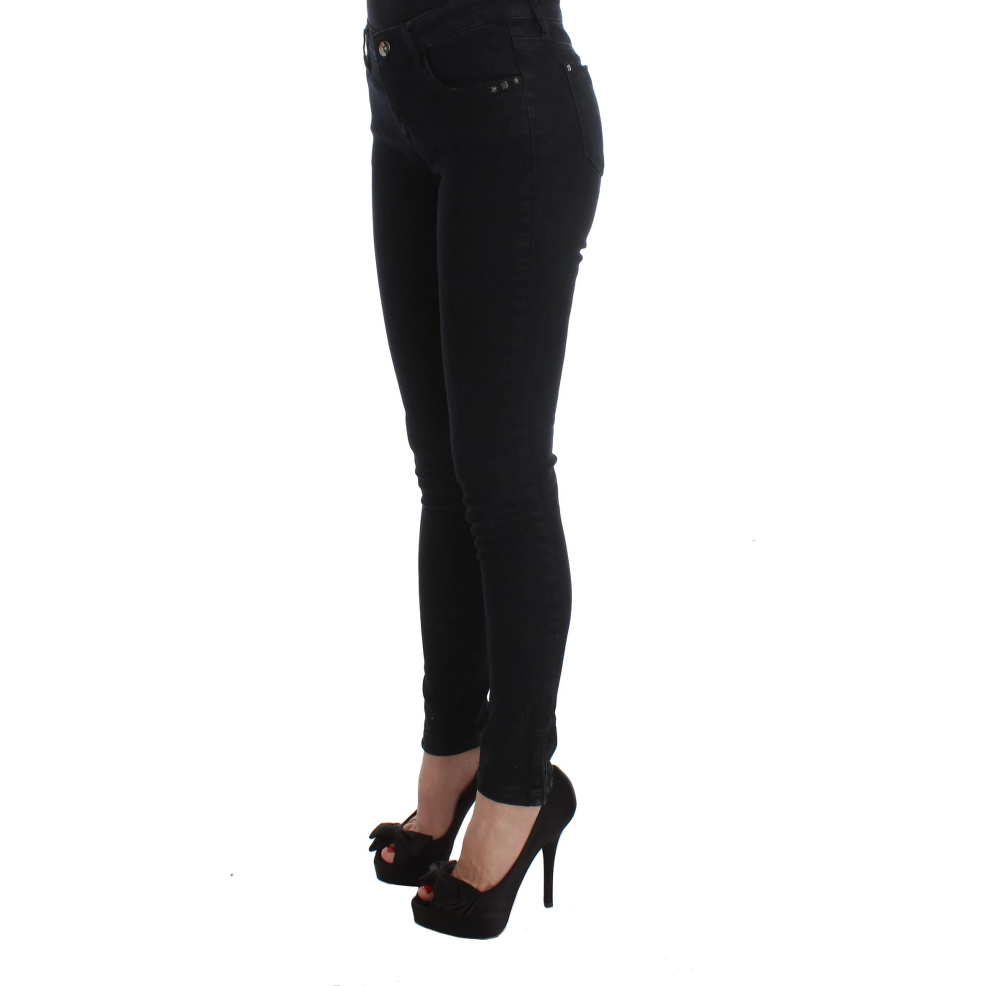 Black Cotton Slim Fit Denim Jeans