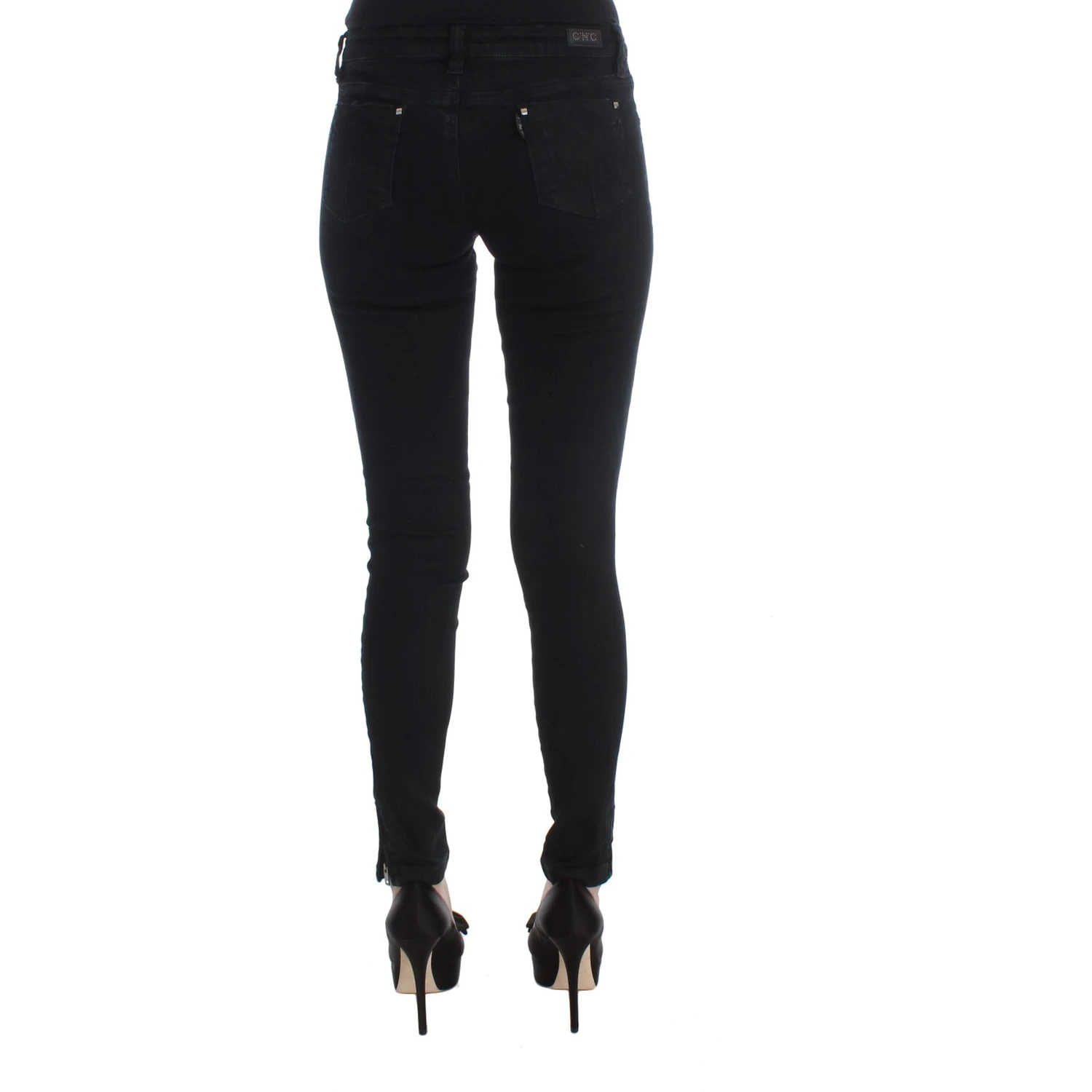 Black Cotton Slim Fit Denim Jeans