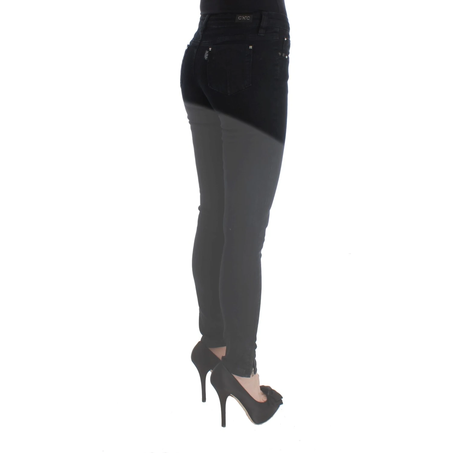 Black Cotton Slim Fit Denim Jeans