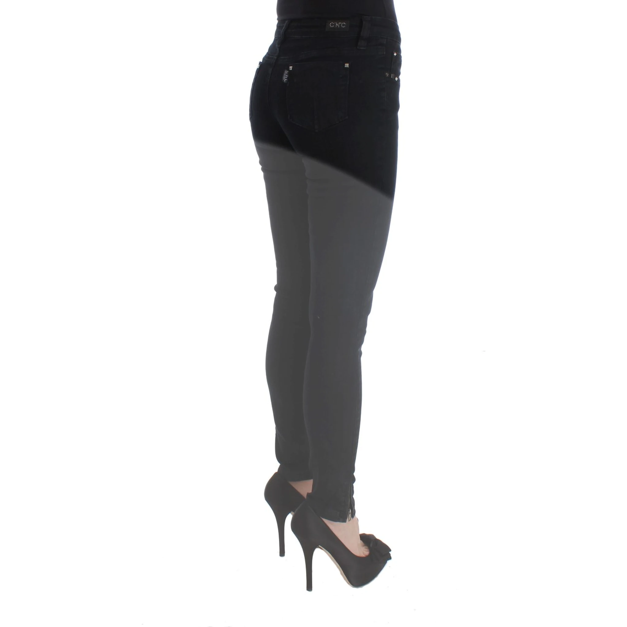 Black Cotton Slim Fit Denim Jeans