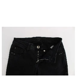 Black Cotton Slim Fit Denim Jeans