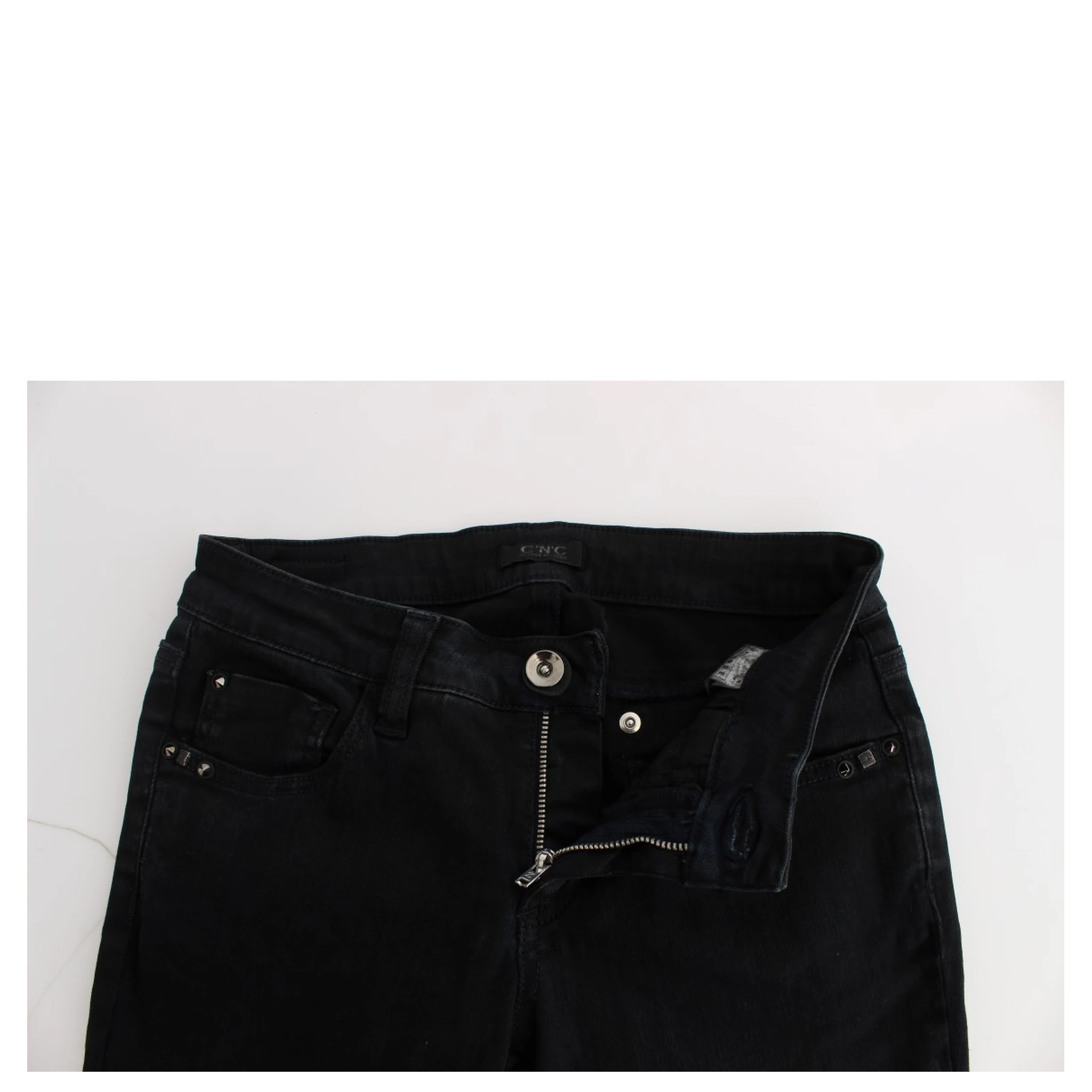 Black Cotton Slim Fit Denim Jeans