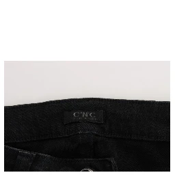 Black Cotton Slim Fit Denim Jeans