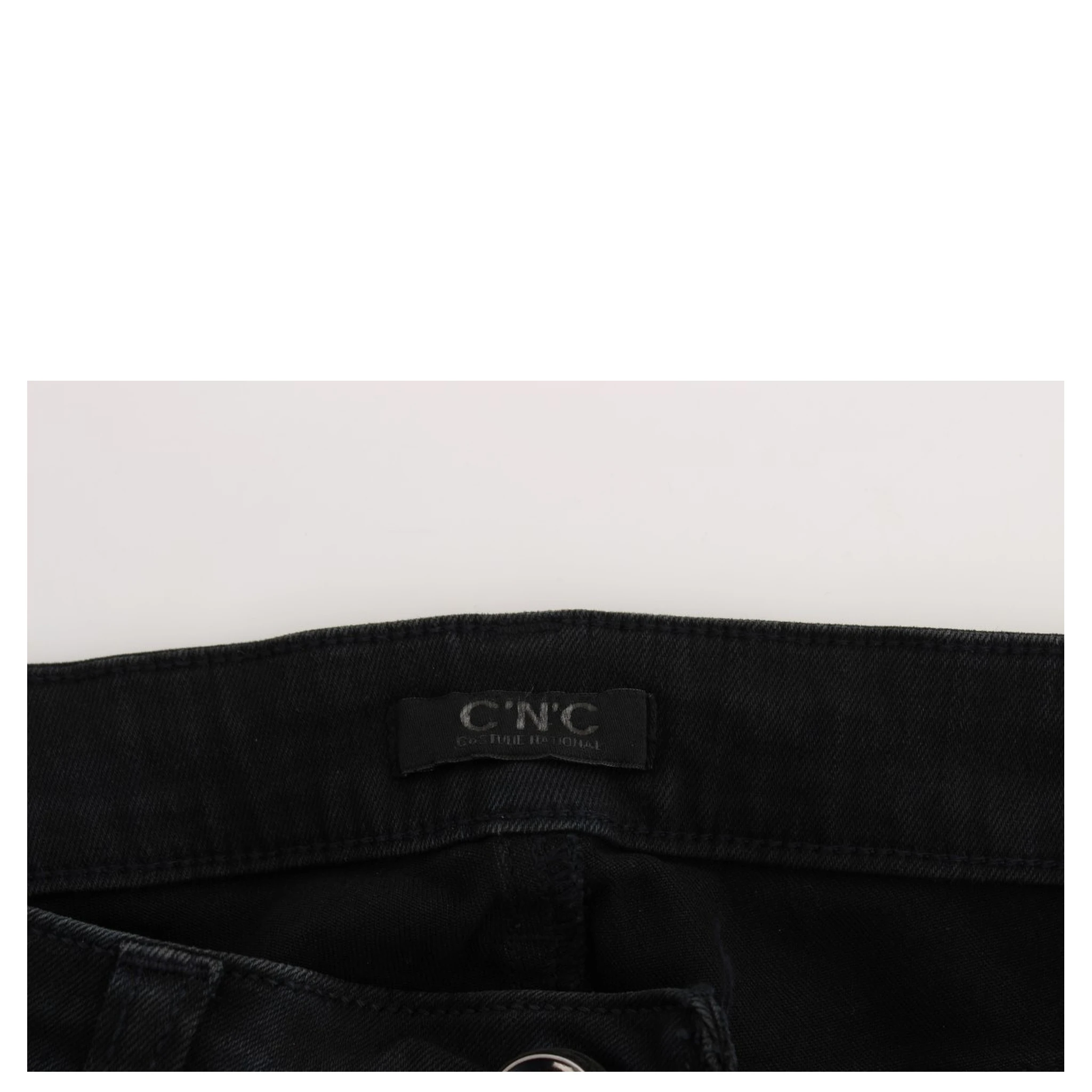 Black Cotton Slim Fit Denim Jeans