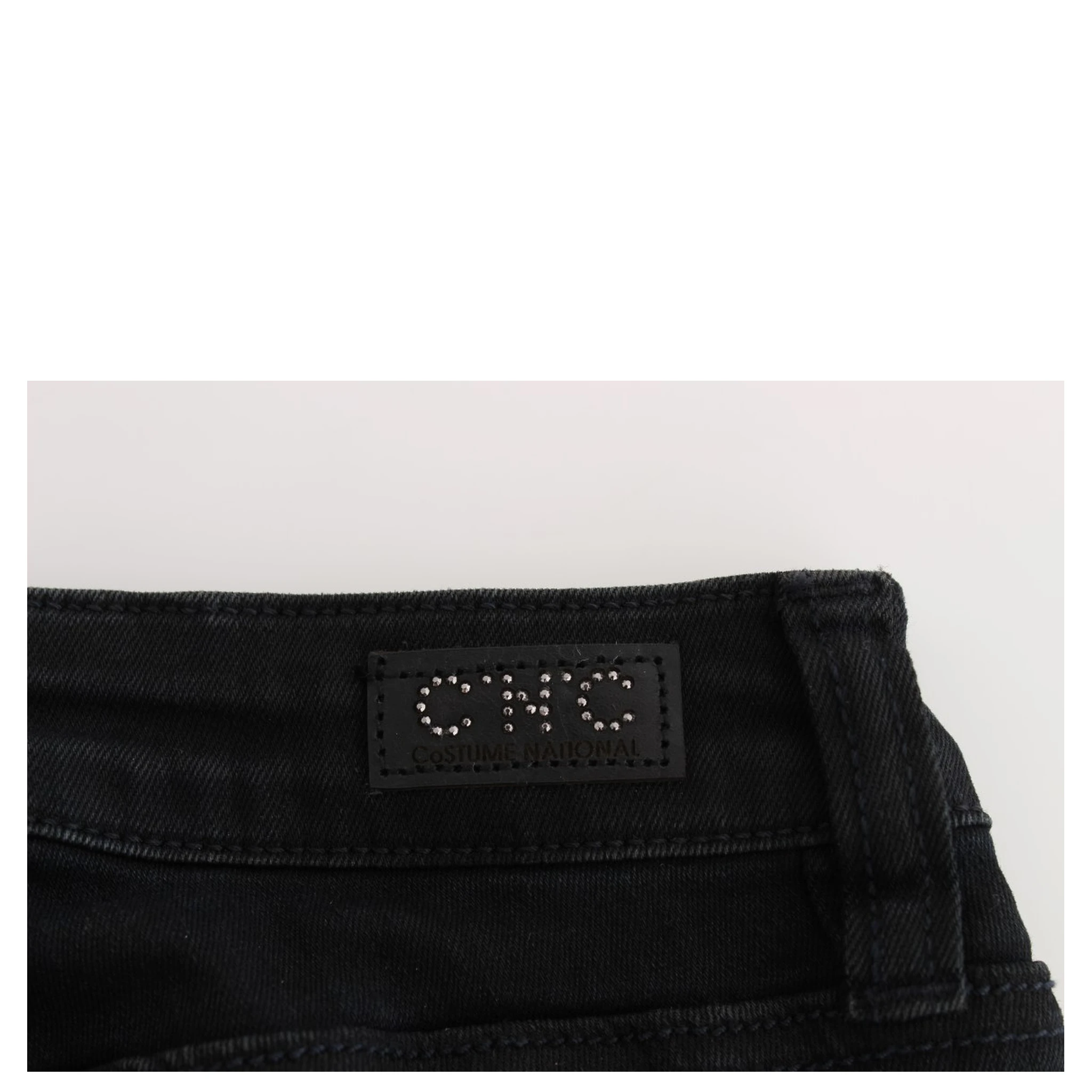 Black Cotton Slim Fit Denim Jeans