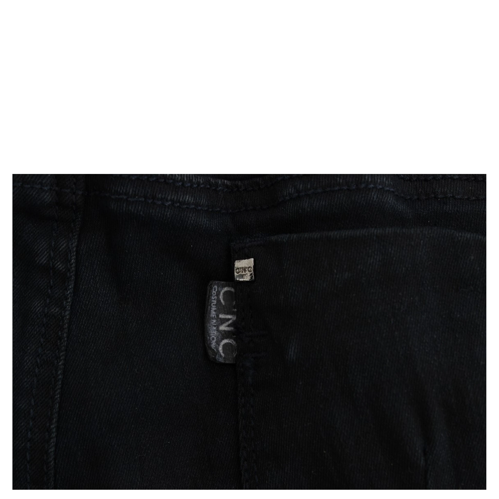 Black Cotton Slim Fit Denim Jeans