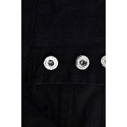 Black Cotton Slim Fit Cropped Jeans