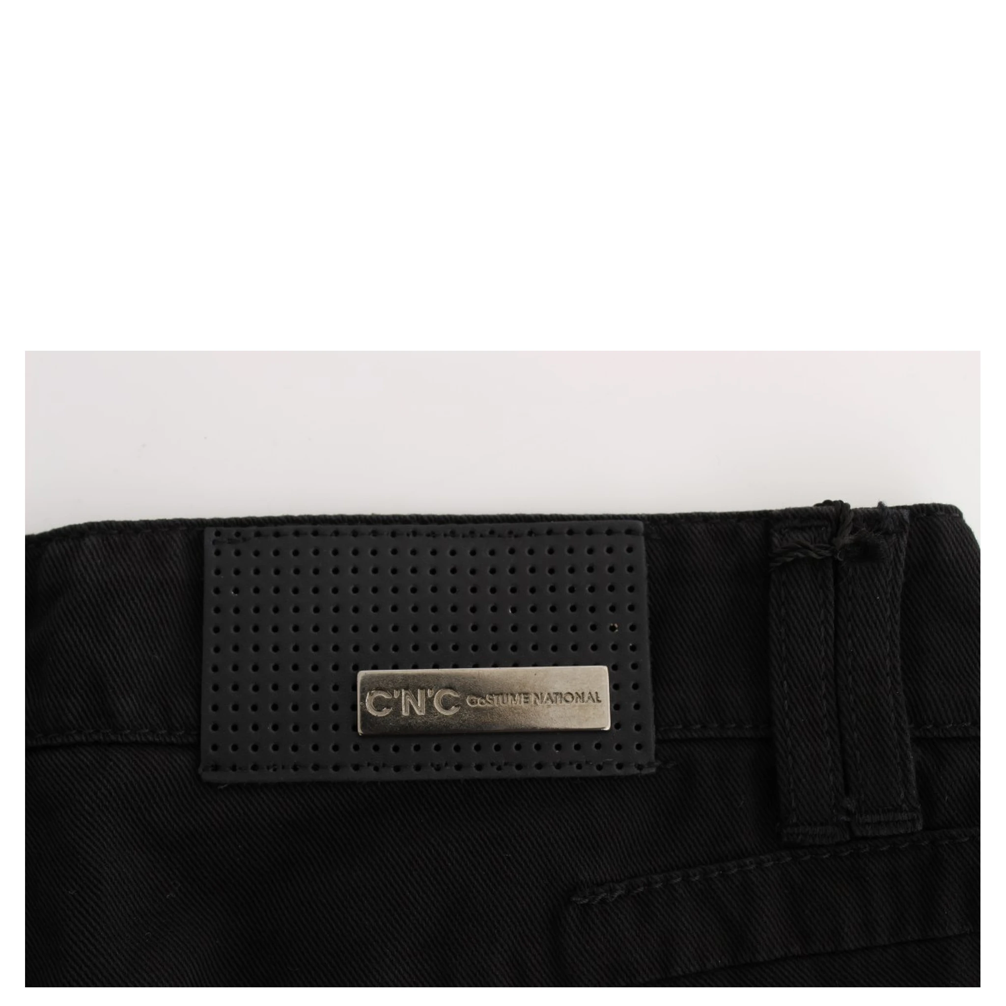 Black Cotton Slim Fit Bootcut Jeans