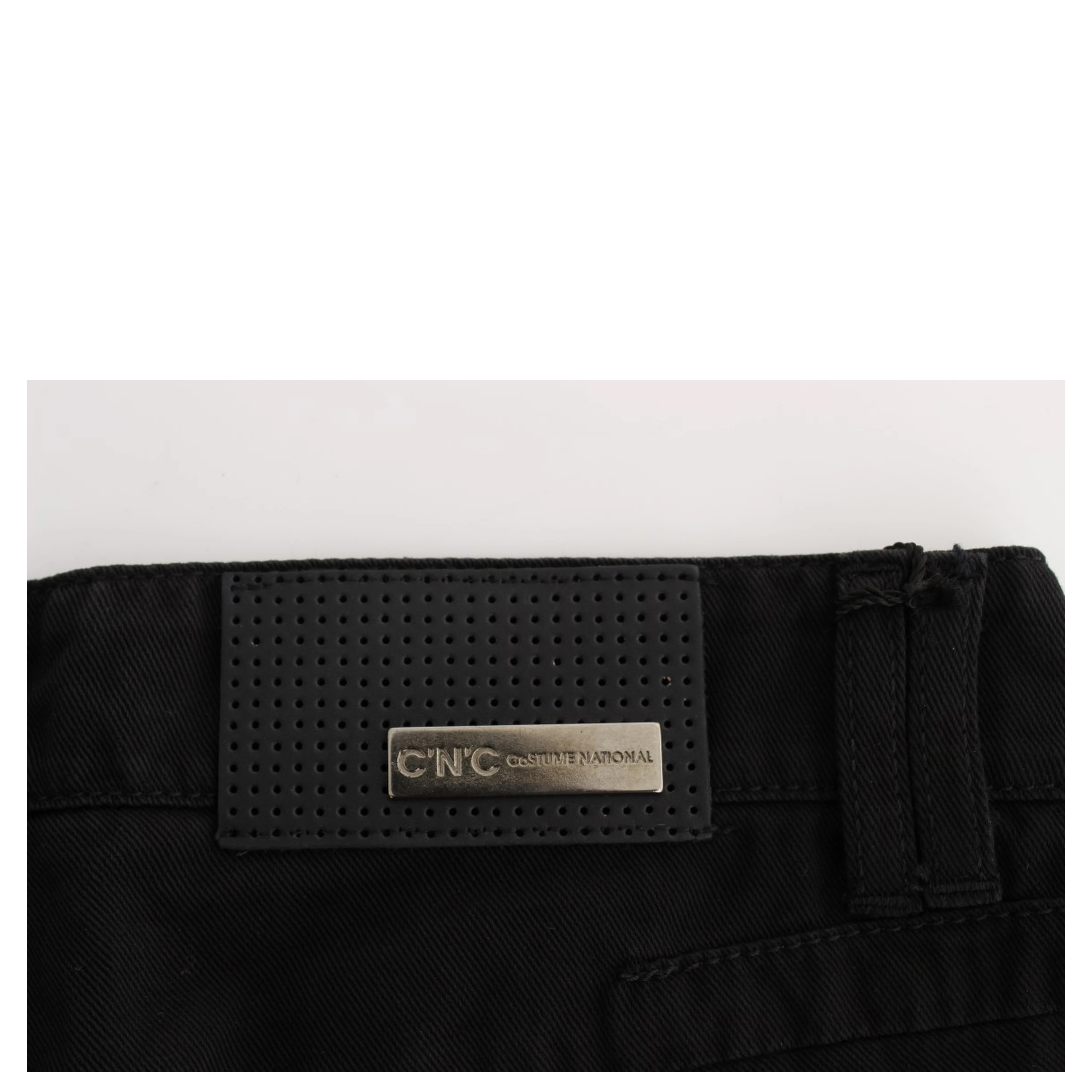 Black Cotton Slim Fit Bootcut Jeans