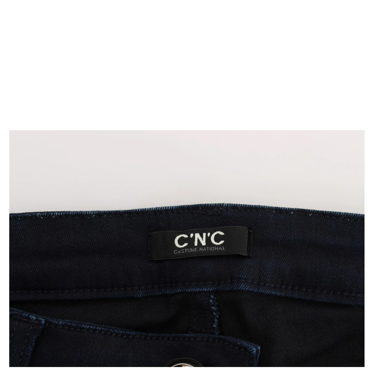 Blue Cotton Blend Slim Fit Jeans