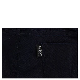 Blue Cotton Blend Slim Fit Jeans