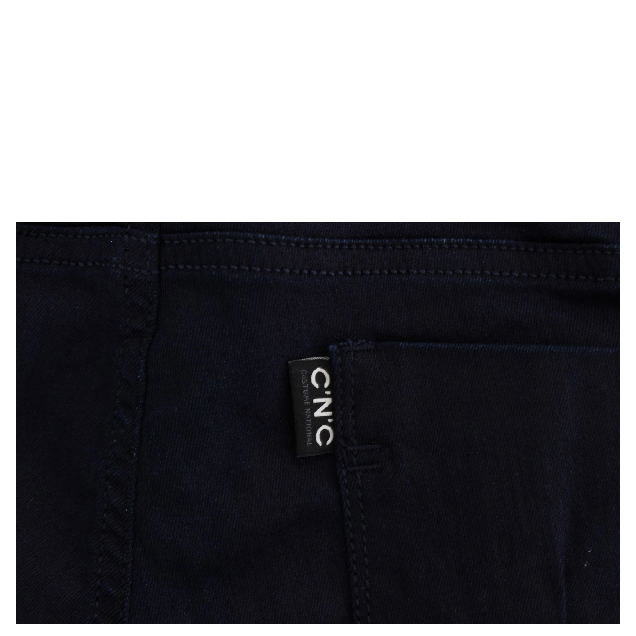 Blue Cotton Blend Slim Fit Jeans