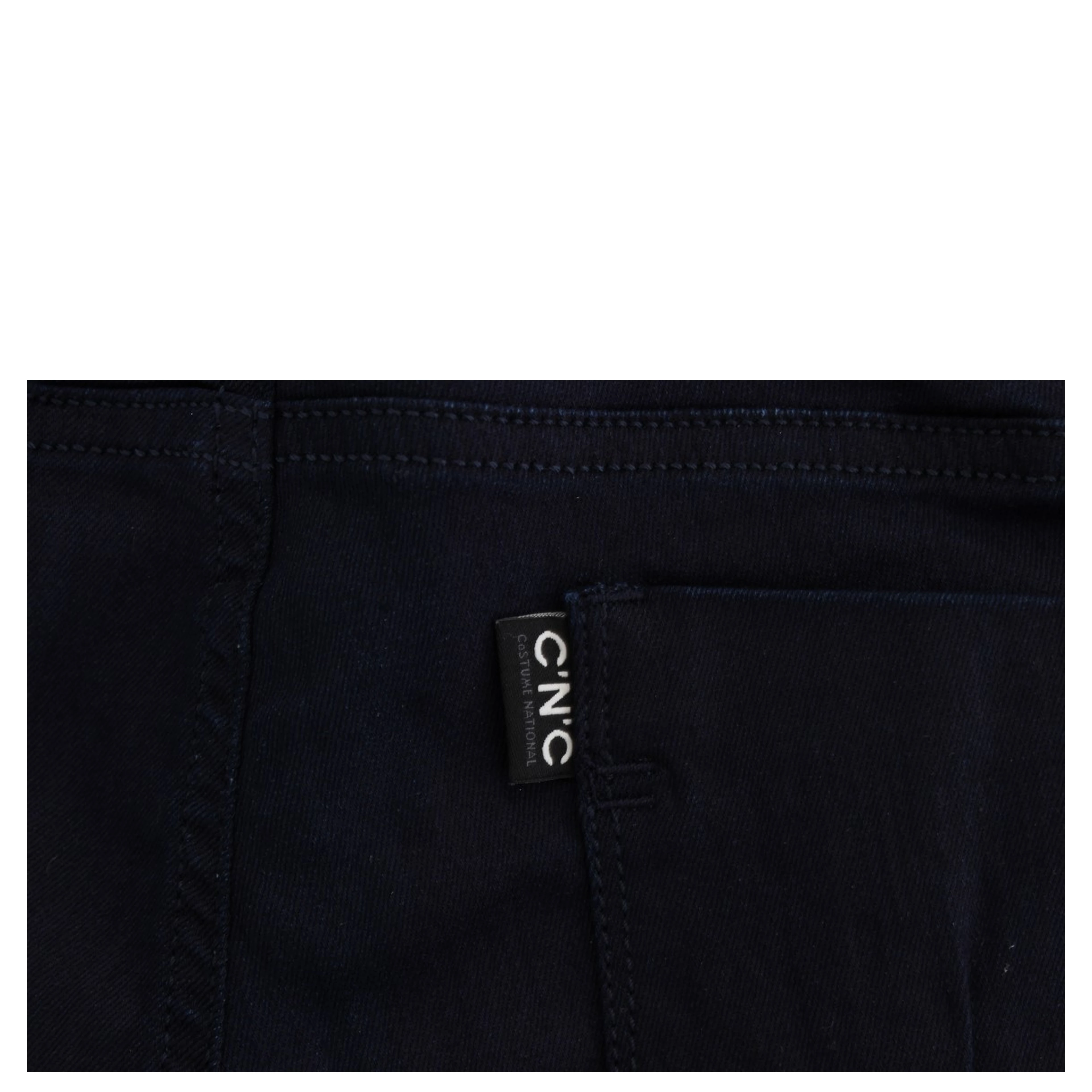 Blue Cotton Blend Slim Fit Jeans