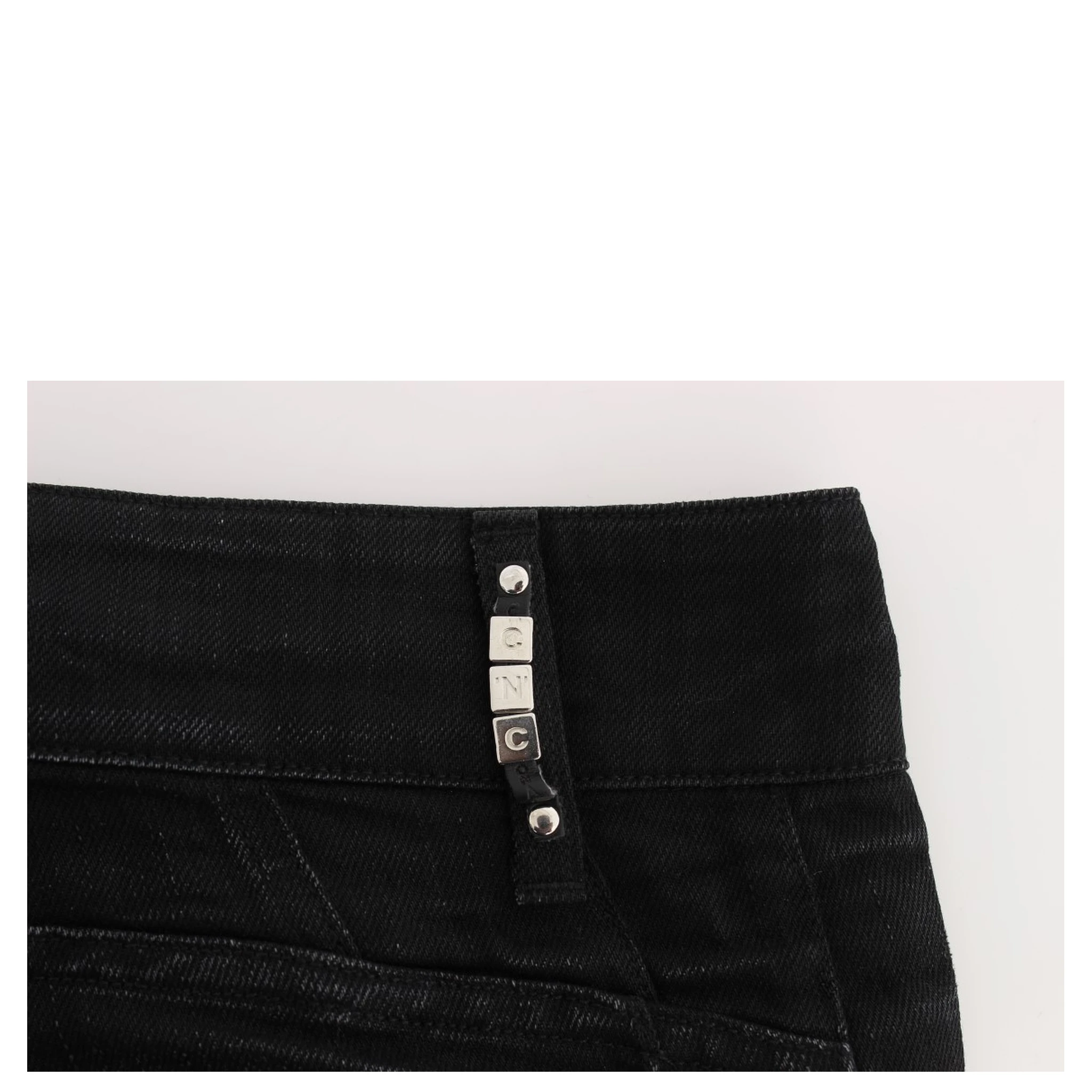 Black Cotton Slouchy Slims Fit Jeans