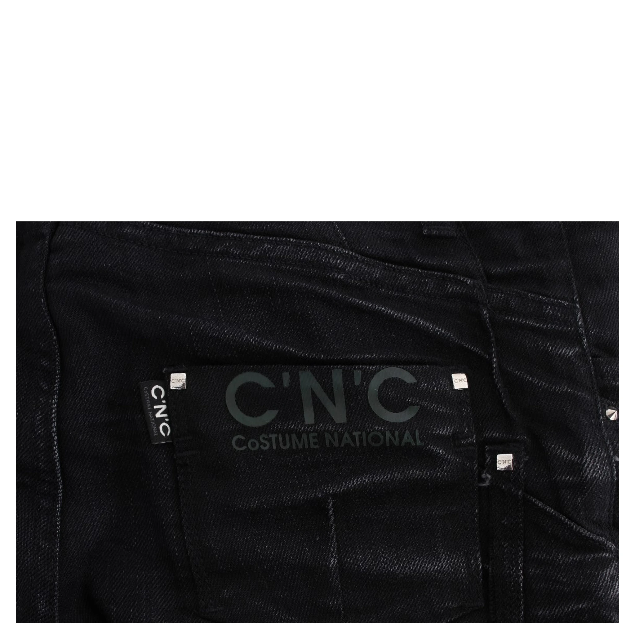 Black Cotton Slouchy Slims Fit Jeans