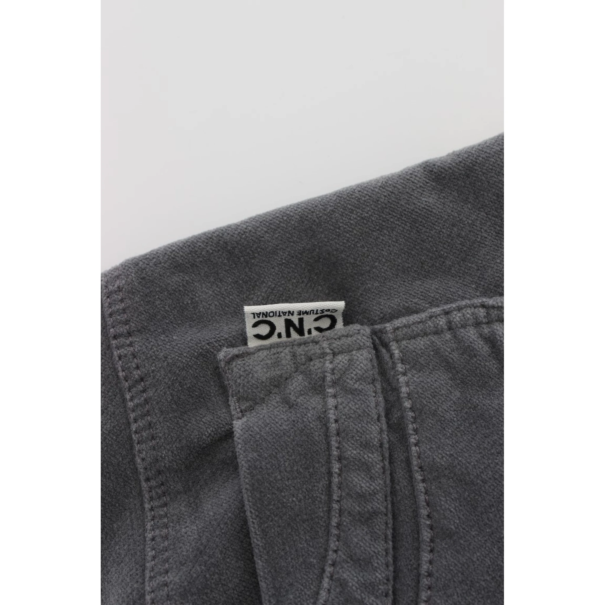 Gray Cotton Super Slim Corduroys Jeans