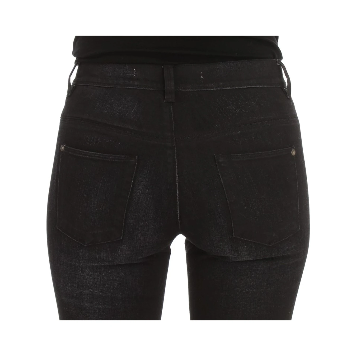 Blue Cotton Blend Slim Fit Bootcut Jeans