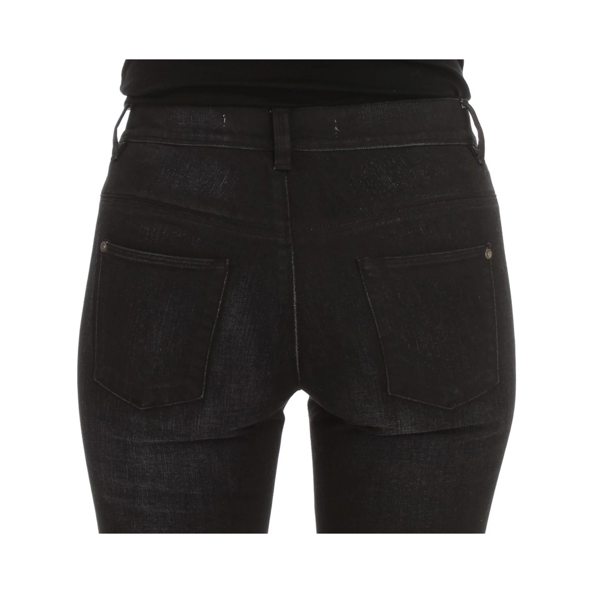 Blue Cotton Blend Slim Fit Bootcut Jeans