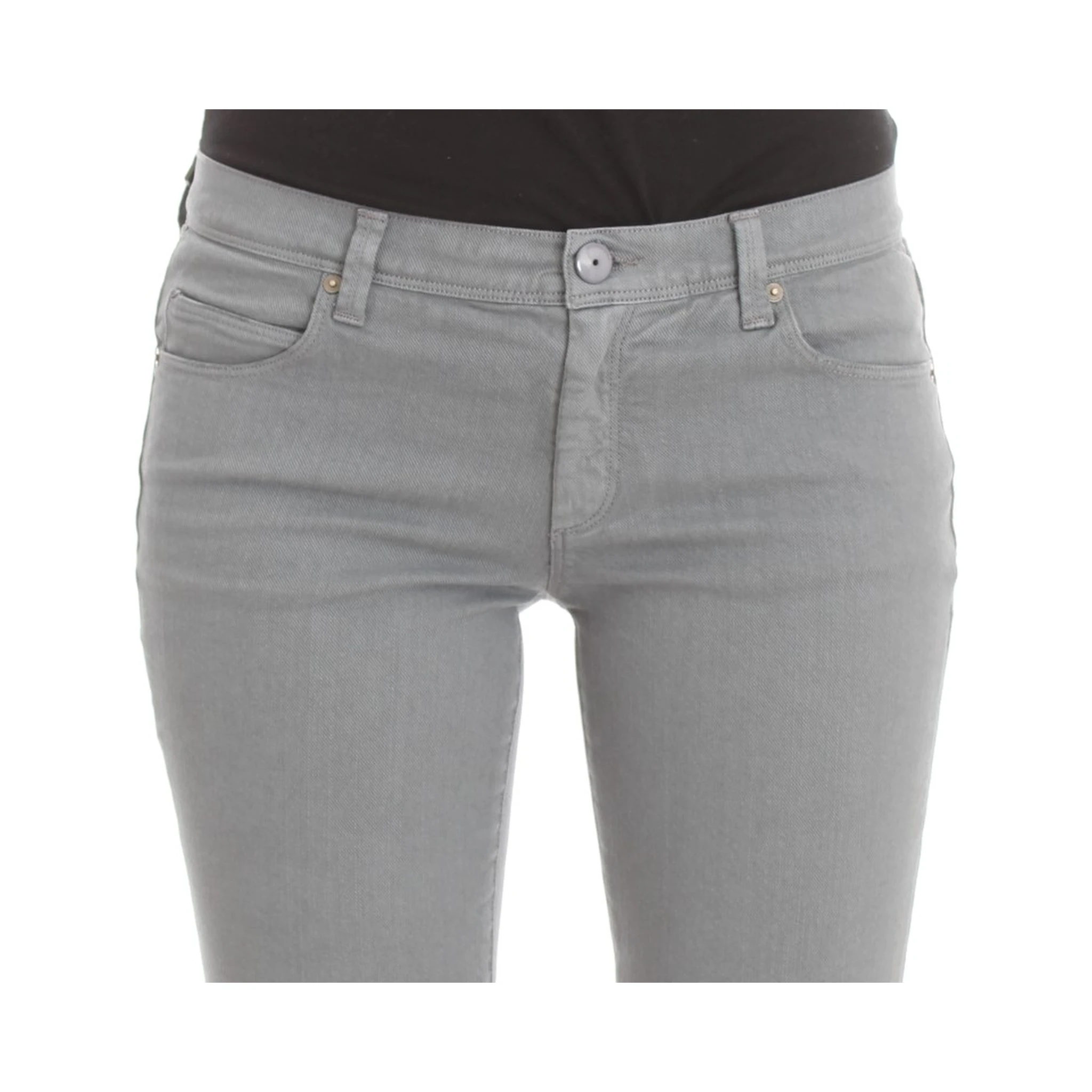 Blue Cotton Blend Slim Fit Bootcut Jeans