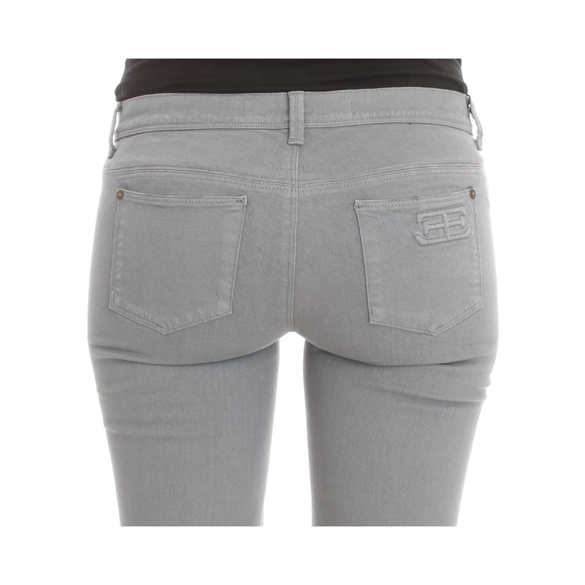 Blue Cotton Blend Slim Fit Bootcut Jeans