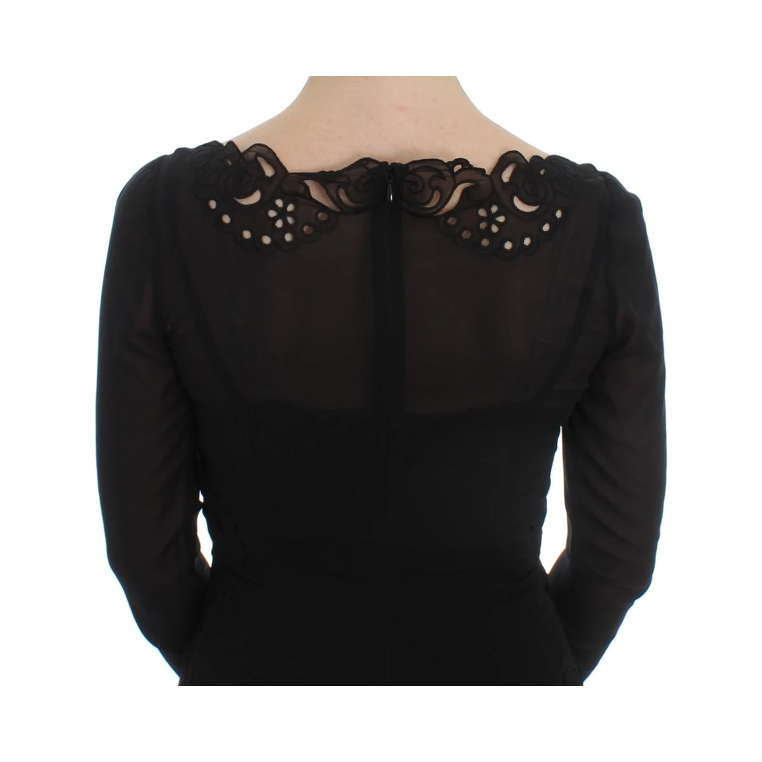 Black Silk Stretch Sheath Dress