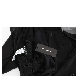 Black Silk Stretch Sheath Dress