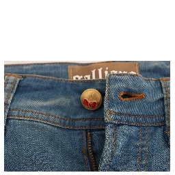 Blue Wash Cotton Blend Slim Fit Jeans