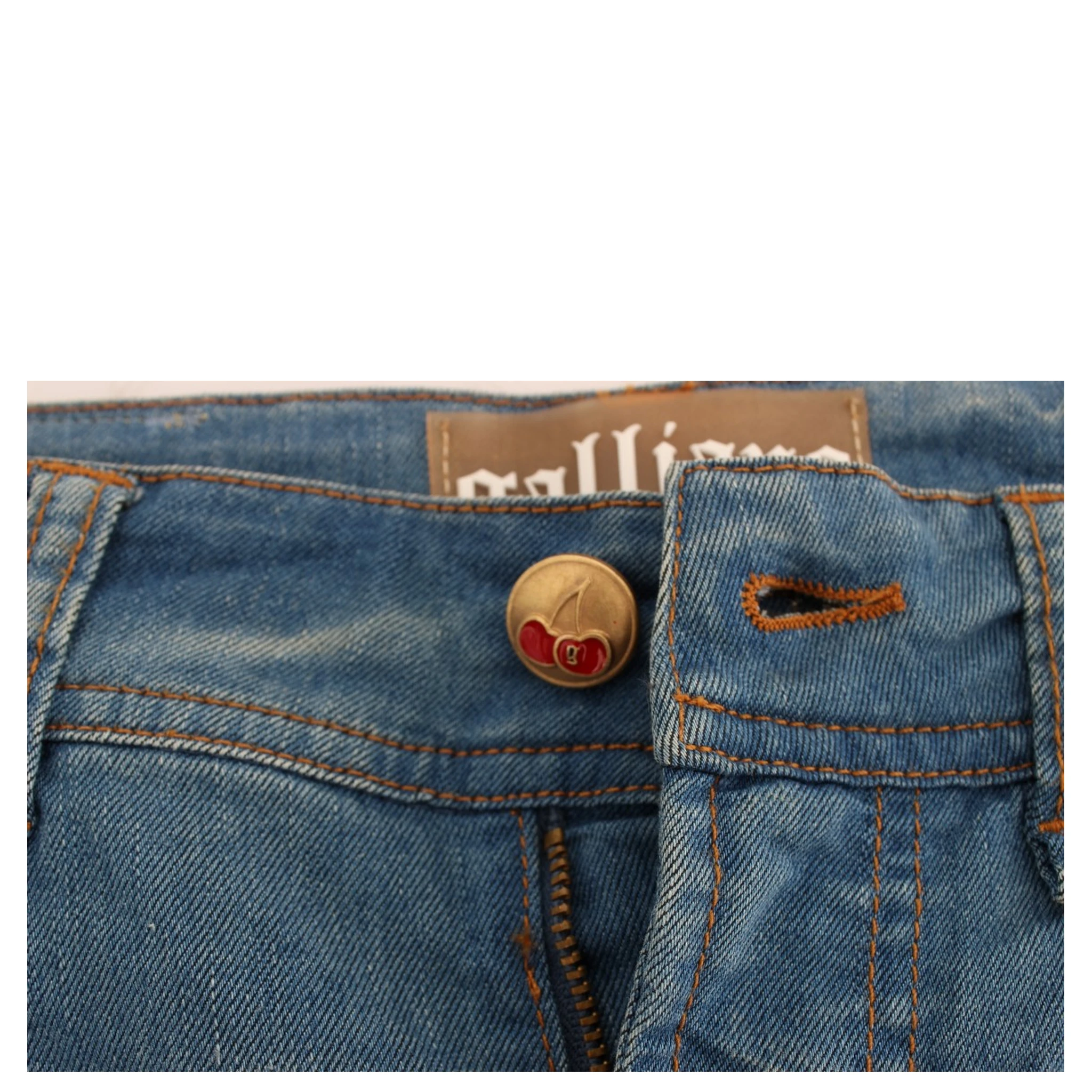 Blue Wash Cotton Blend Slim Fit Jeans