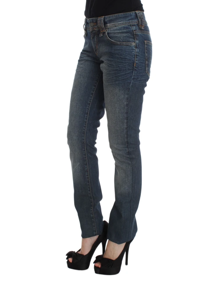 Blue Wash Cotton Blend Slim Fit Jeans alternative