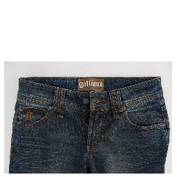 Blue Wash Cotton Blend Slim Fit Jeans