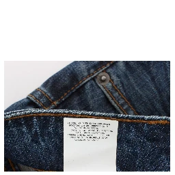 Blue Wash Cotton Blend Slim Fit Jeans