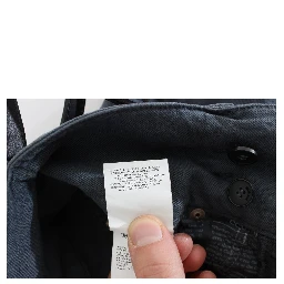 Blue Cotton Blend Slim Fit High Waist Jeans