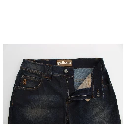 Blue Wash Cotton Blend Boyfriend Fit Jeans