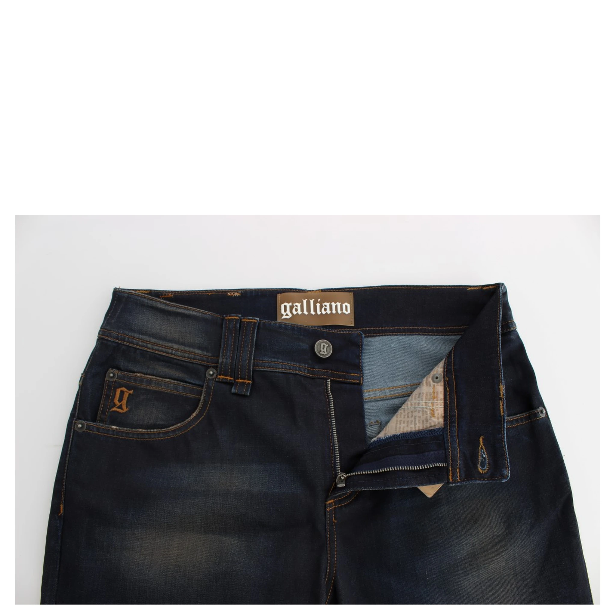 Blue Wash Cotton Blend Boyfriend Fit Jeans