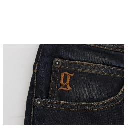 Blue Wash Cotton Blend Boyfriend Fit Jeans