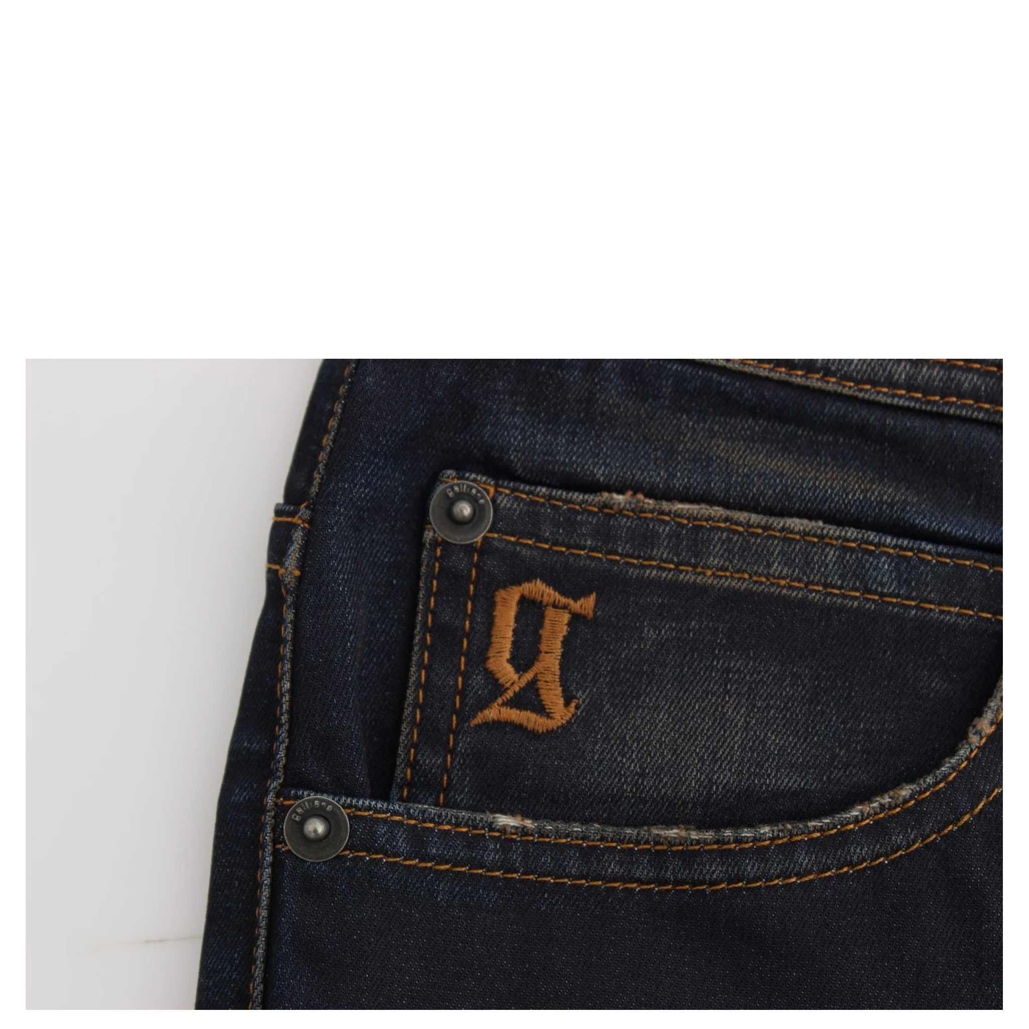 Blue Wash Cotton Blend Boyfriend Fit Jeans