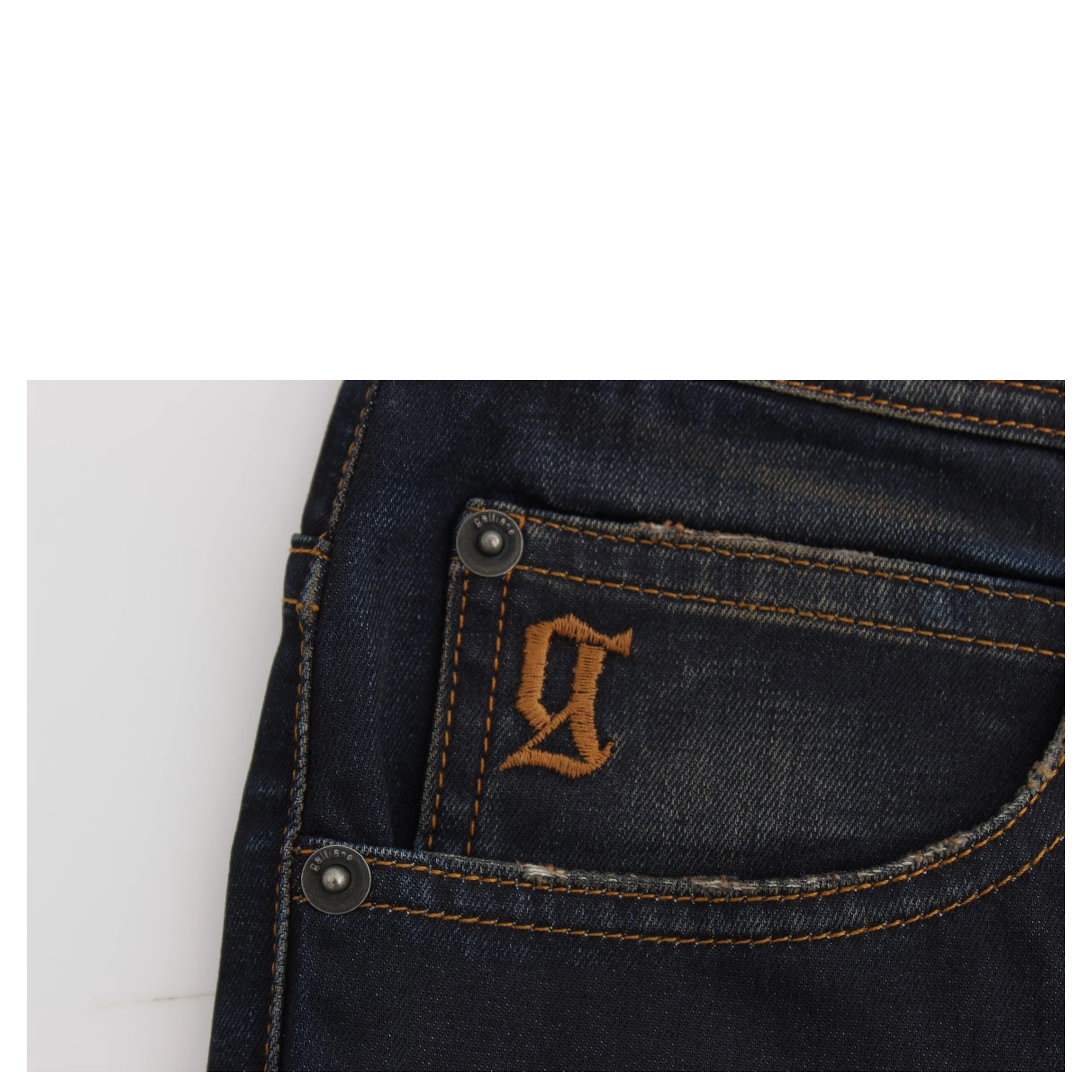 Blue Wash Cotton Blend Boyfriend Fit Jeans