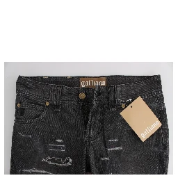 Gray Wash Cotton Torn Straight Fit Jeans