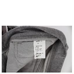 Gray Cotton Straight Fit Casual Pants