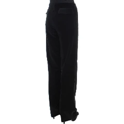 Black Velvet Cotton Straight Legs Pants